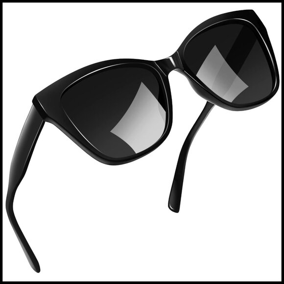 Oversized Cateye Sunglasses Polarized UV400 Protection Acetate TR90 Frame main image 4